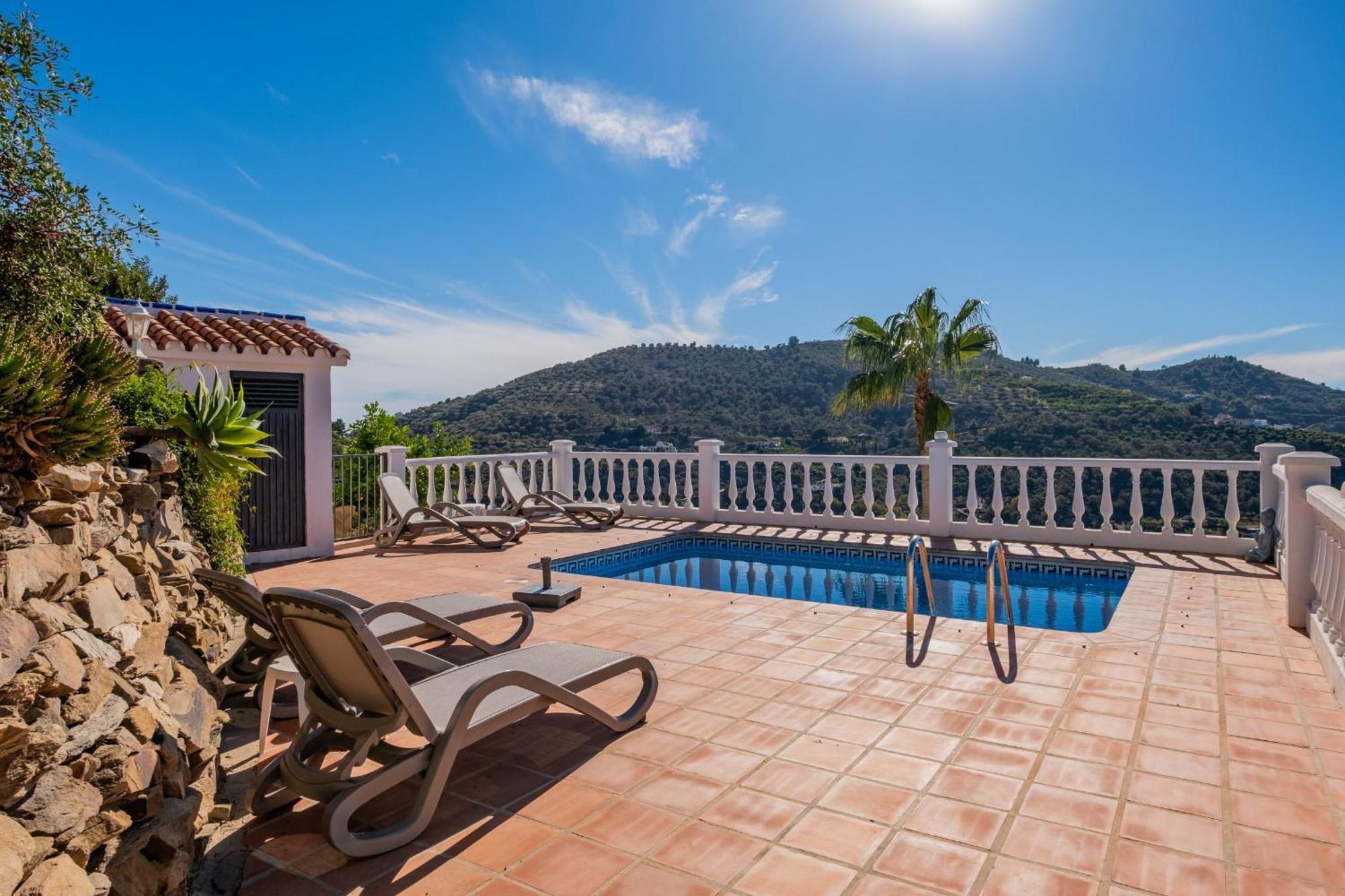 Casa La Siesta Villa With Magical View Own Pool Malaga Bagian luar foto